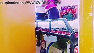 desi housewife tempts storekeeper with dirty telugu whispers during sneaky fuck