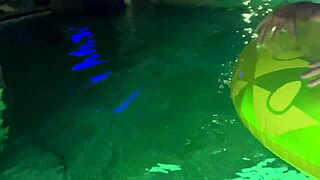 hina 22yo student frolics teasingly at hotel night pool summer vibe