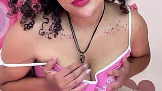 Chubby BBW farts huge ass in miniskirt panties tease