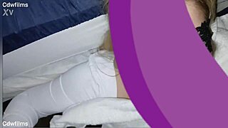 Petite tatted white girl takes facial after quick blowjob