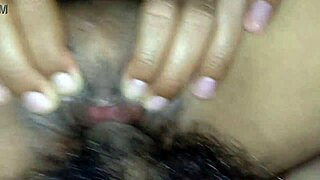 schoolgirl's pretty shaved pussy spread clit licked to squirt