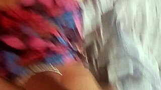 Hidden dress lift teases real Latina's intimate homemade bareback moment with neighbor