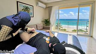 stepmom catches stepson staring at beach house and begs for passionate wet pussy ride