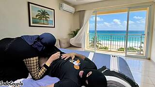 stepmom catches stepson staring at beach house and begs for passionate wet pussy ride