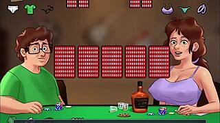 She plays through Summertime Saga episode 217 casually