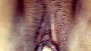 close-up doggystyle pounding curvy latina wife's pussy with saliva dripping big black cock