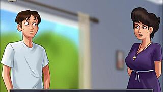 She plays through Summertime Saga episode 217 casually