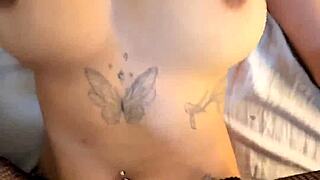 Goth College Coed's Perfect Huge Natural Tits Bounce During Passionate Homemade Sex