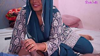 indian bhabhi's stepsis sucks flashed dick pro style swallows cum in mouth closeup