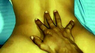 close-up doggystyle pounding curvy latina wife's pussy with saliva dripping big black cock