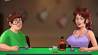 She plays through Summertime Saga episode 217 casually