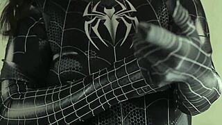 Indonesian Spiderman Cosplay Babe Creampied Multiple Times In Tight Pussy