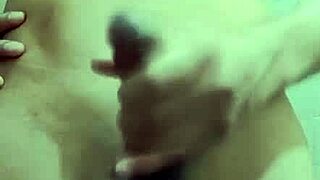 Skinny guy jerks monster cock in work bathroom solo