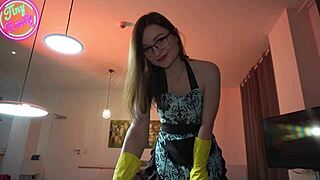 Tiny German Petite Maid Emily Seduces Boss For POV Creampie