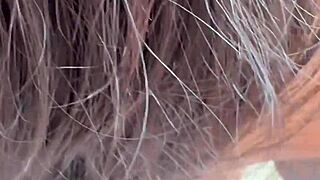 caught fucking on nudist beach but still took huge load in mouth?