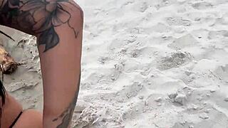 caught fucking on nudist beach but still took huge load in mouth?