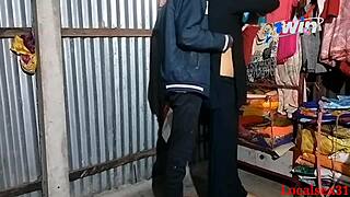 Indian girlfriend in black dress fucked hard by friend