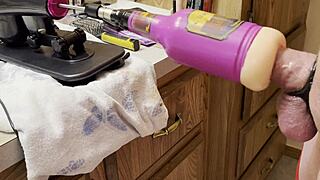 POV Fuck Machine Rams Anal Stroker Till Huge Cumshot Explodes