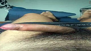 i caught this brazilian stud jerking his monster cock on my bed