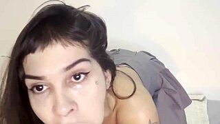 Sloppy gagging deepthroat dildo tears streaming emo girl preview