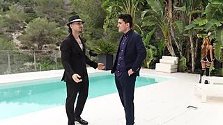 Italian multimillionaire pounds maid Luna Black in wild interracial threesome domination