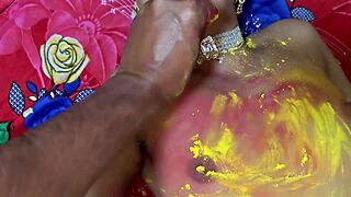 Beautiful Bhabhi's Emotional Holi Sex With Devar