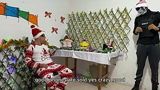 desperate latina trades big ass sex for cash in xmas store cuckold phone pov taboo roleplay