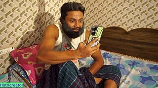 sasur ji bends over new young wife for hardcore doggystyle creampie