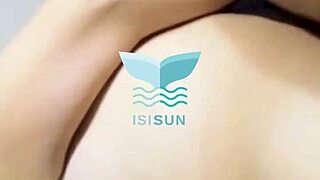 This adorable big ass redhead poses nude then rides to creampie in villa