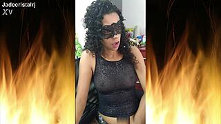 hey, check out jade's spectacular brunette curves slutty ass big tits flashing in fishnets