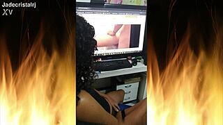 hey, check out jade's spectacular brunette curves slutty ass big tits flashing in fishnets