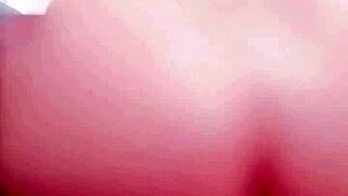 tiny asian teen pussy stretches wide on massive dildo after movie