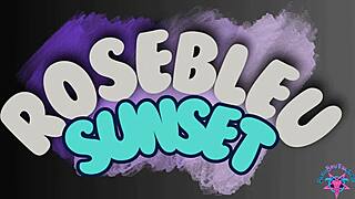 rosebleu sunset milf shakes big ass on huge interracial cock!