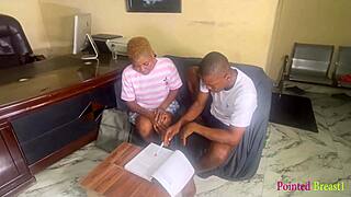 Teacher's private office lesson turns into wet moaning pussy pounding