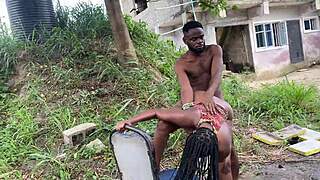 me and my bf trying new stuff fucking in the bush 🌿💦