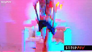 STRIPPOV STRIPS NAKED! RUBS WET PUSSY ON HUGE COCK!