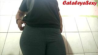 curvy latina girlfriend with huge natural tits poses sexy for new boyfriend in photoshoot