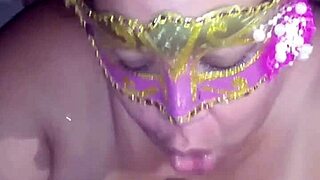 Latina bbw puta deepthroats huge cock gagging and milking every drop of cum