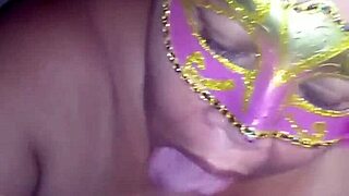 Latina bbw puta deepthroats huge cock gagging and milking every drop of cum