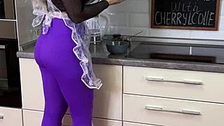 Cherrylcolle Serves Big Tits and Ass in Heels with Breakfast Fetish Play