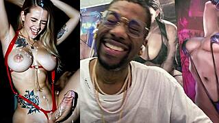 blonde trans slut teases hard girl cock before juicy cumshot