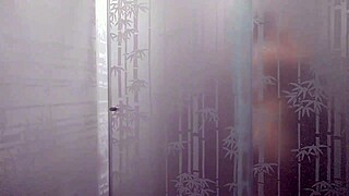 snuck up, yanked towel off colombian friend's big ass to lick pussy lesbian style