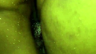 BBW close up bangs stepmom in bathroom with splashing water