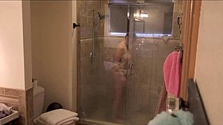 Babysitter melanie hicks tempts in shower before creampie ride?