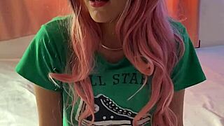 my latino stepbro pulls down my thong in bed for wet pussy lick