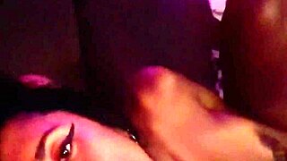 after club brunette latina kneels for nonstop deepthroat on huge cock