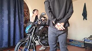 my niece sucks my cock and gives ass when i take her for a ride on my moto