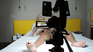 behind scenes with sophie stephan's huge ass teasing in interracial casting vibes 