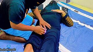 hijab stepsis flashes pussy but bro toys wrong anal hole