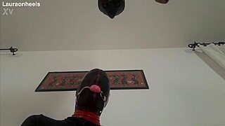 Blindfolded stepsis Laura deepthroats monster cock in heels for facial creampie mouth action